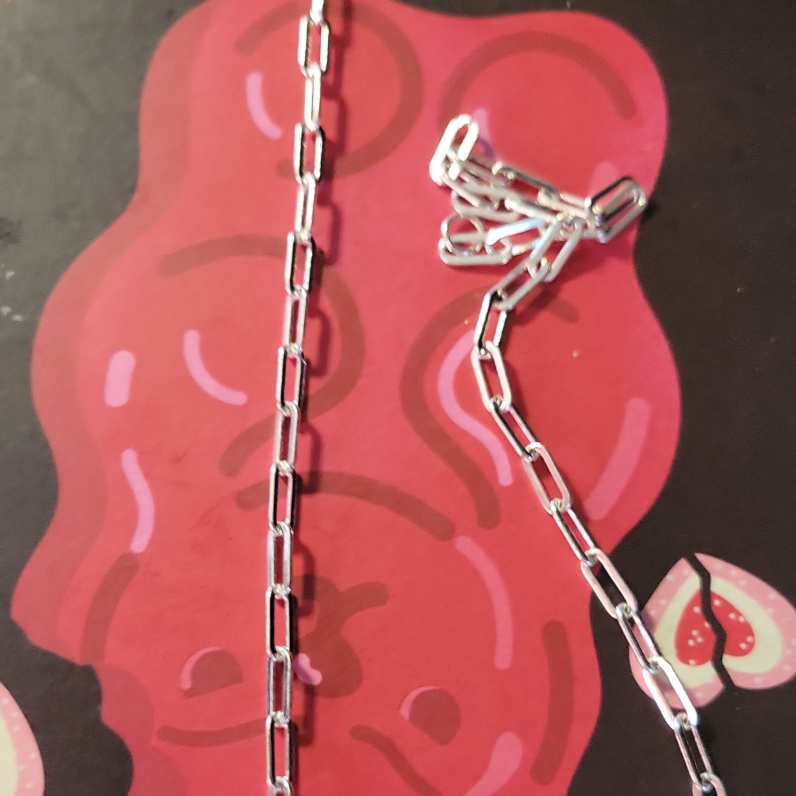 Silver Bar Link Chain Necklace, Chain Style, Metal, No Stone, 0 Gems