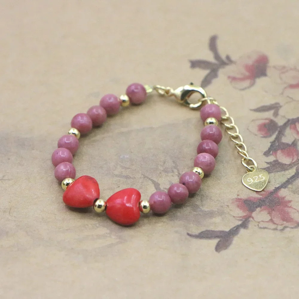 Baby Girls Bracelet Natural Stone Bead Lobster Clasp Charm Jewelry Adjustable