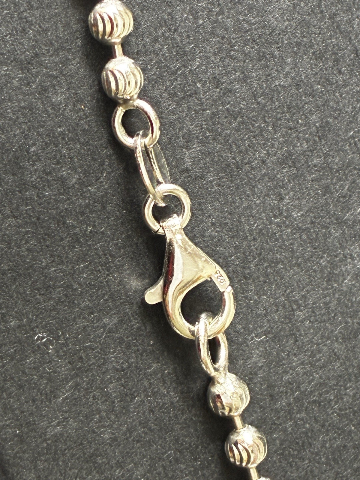 925 Sterling Silver 24” 2.9mm Moon Cut Silver Tone chain.