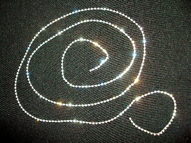 Rhinestone Necklace Lariat Chain Wrap Around Convertible Bling Silver 50in Long
