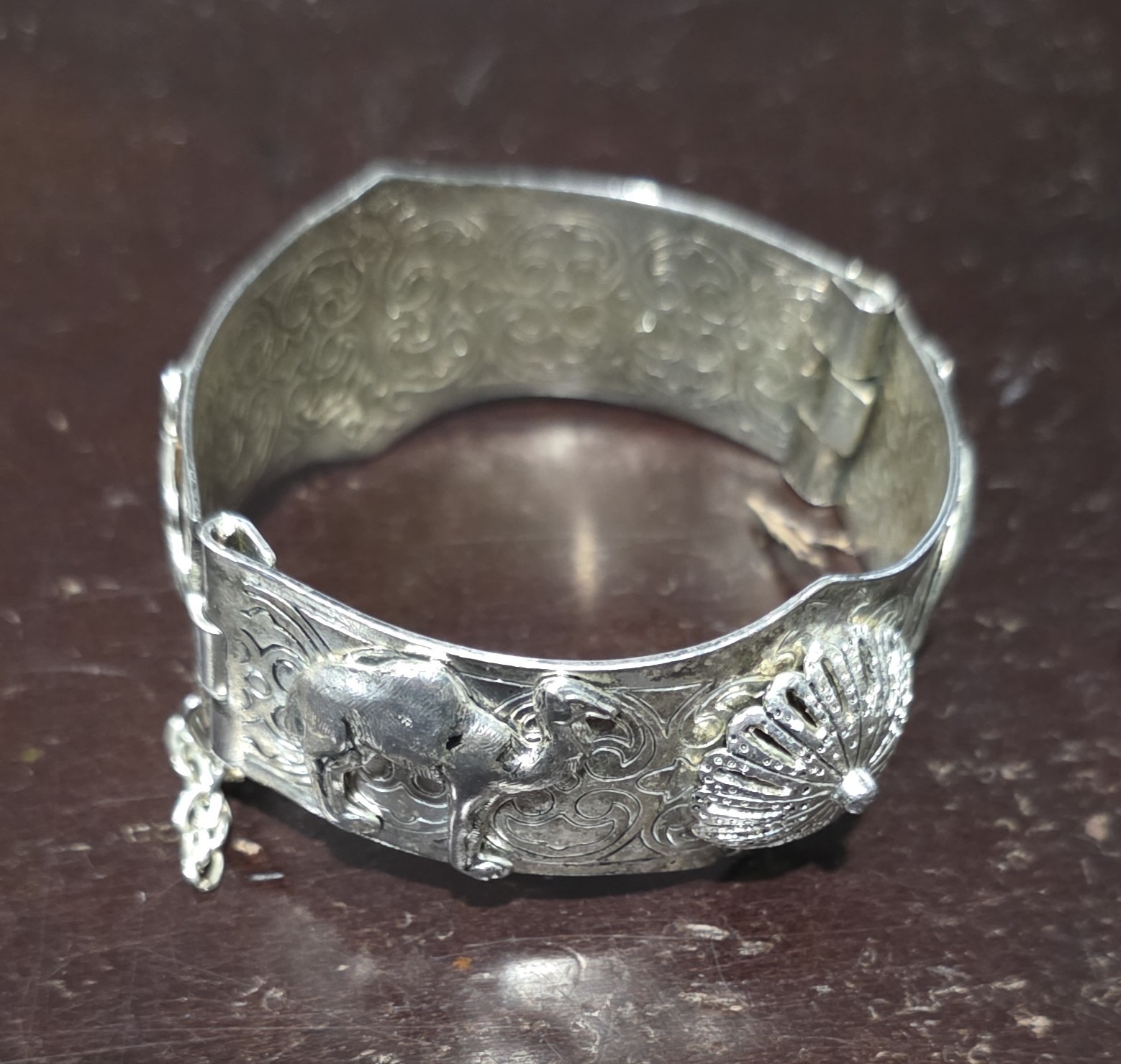 Hamsa Camel Silver Tone Bracelet