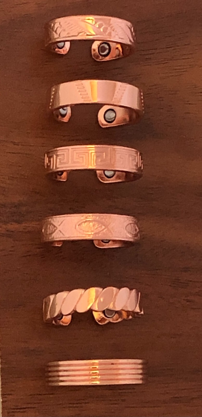 Solid Pure Copper Magnetic Ring Men Women Arthritis Adjustable Ring