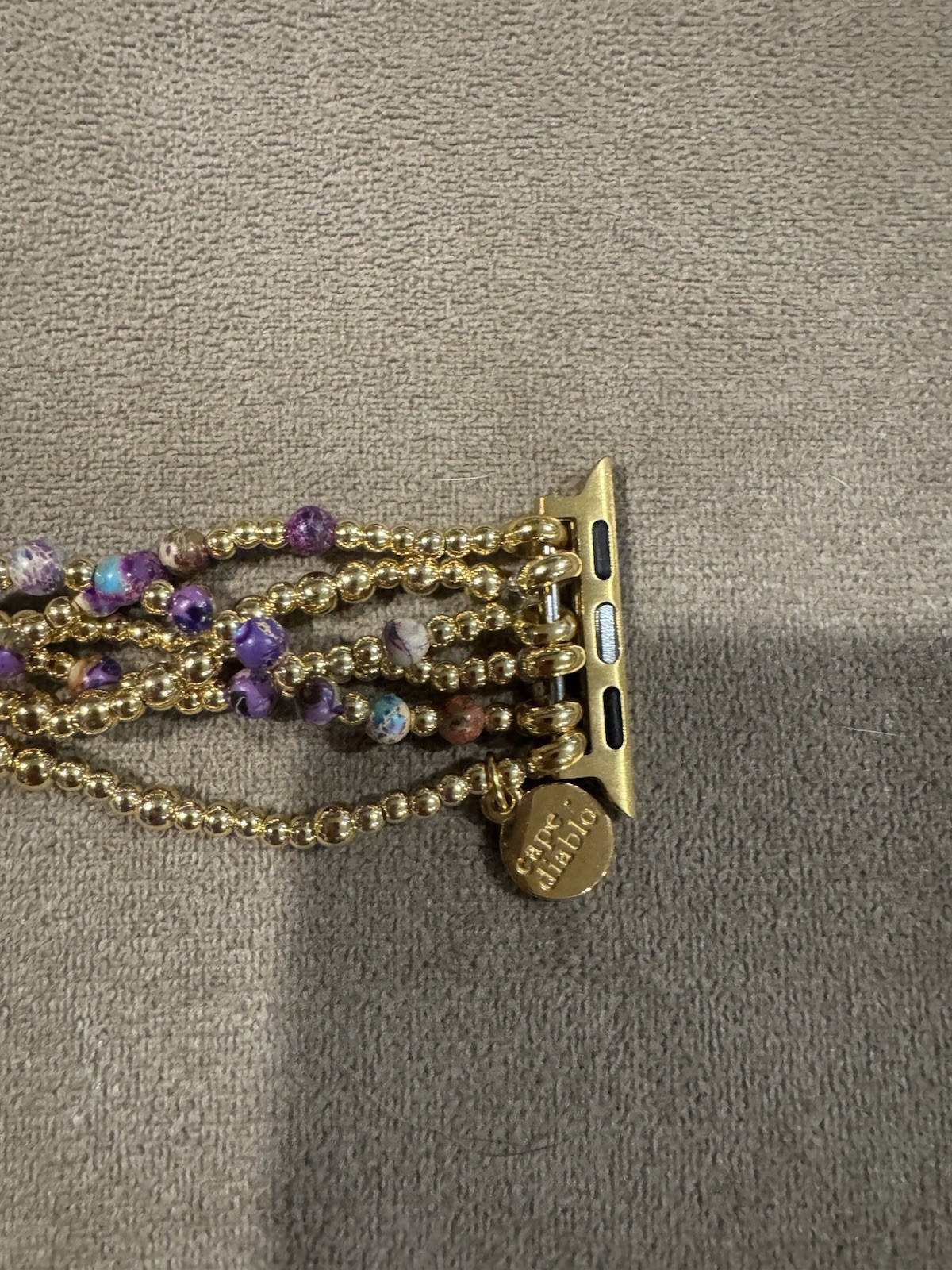 Cape Diablo Amethyst Crystal Quartz Bracelet Smart Watch Size L
