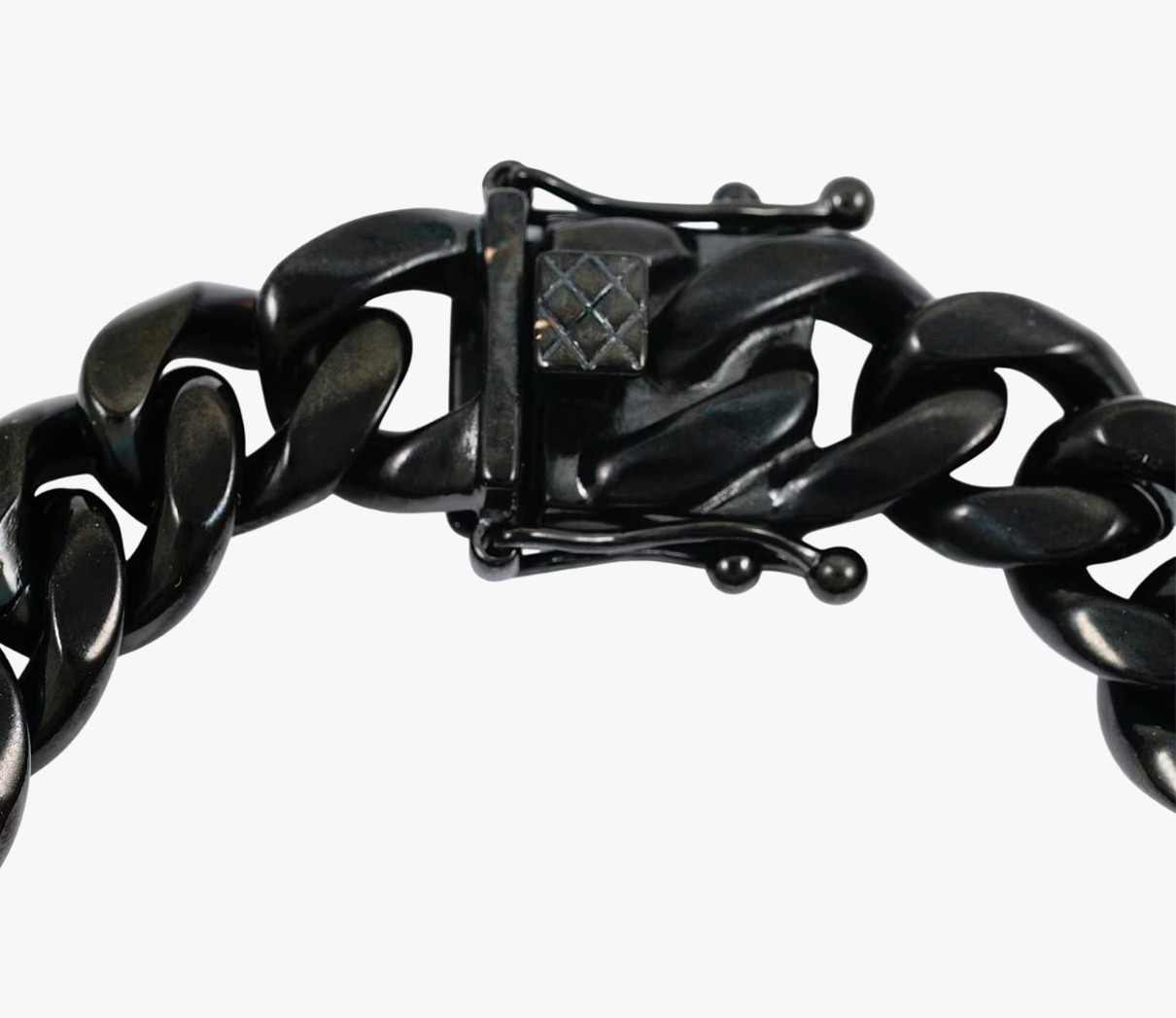 Cuban Chain Bracelet in ION Plated Black Stainless Steel (8.50 In)