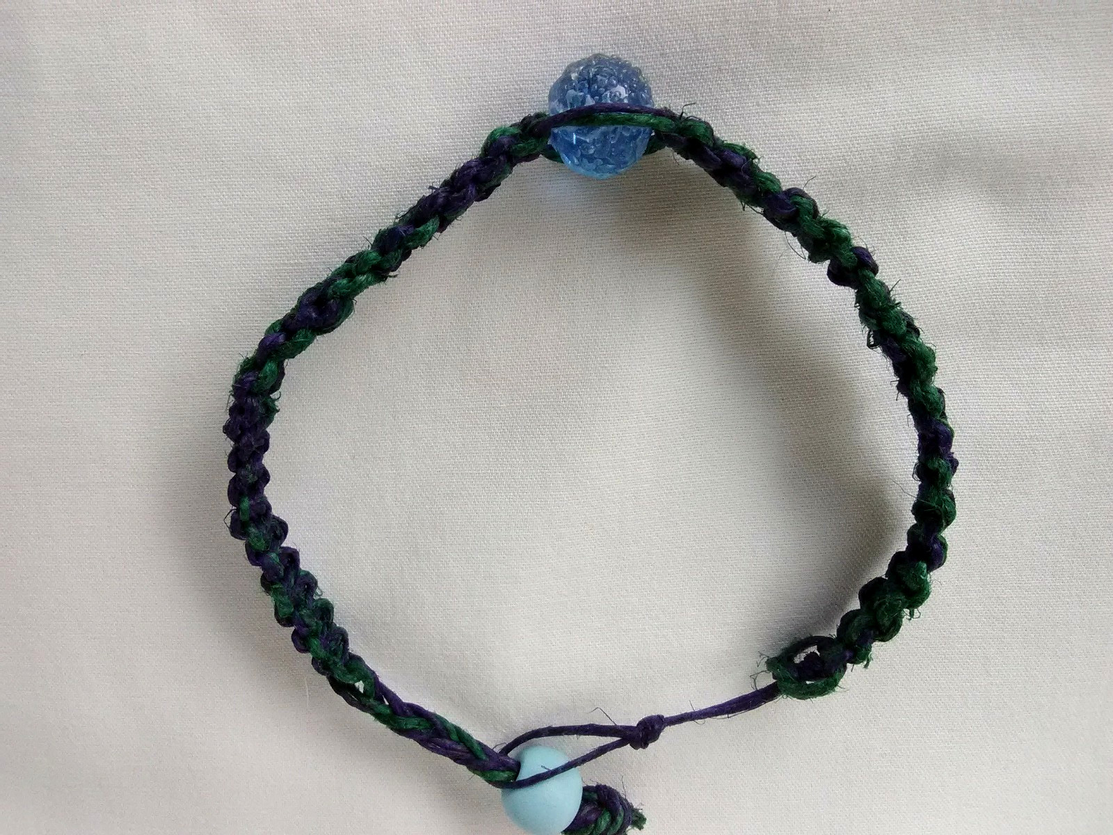 Anklet Bracelet Natural Braided Hemp Unisex 11″ Eco Friendly USA Seller New
