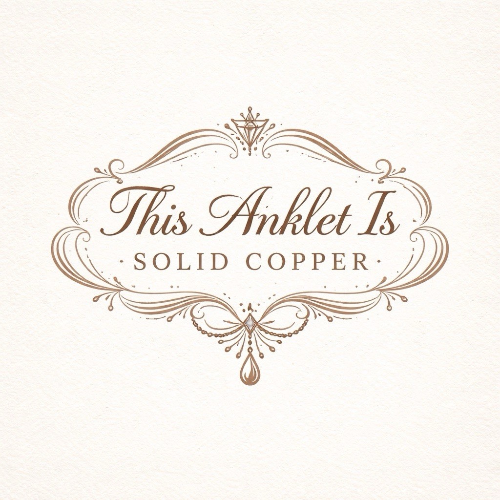 Solid Copper Anklet CA630G – 1/4 of an inch wide – Available in 8 to 11 inches