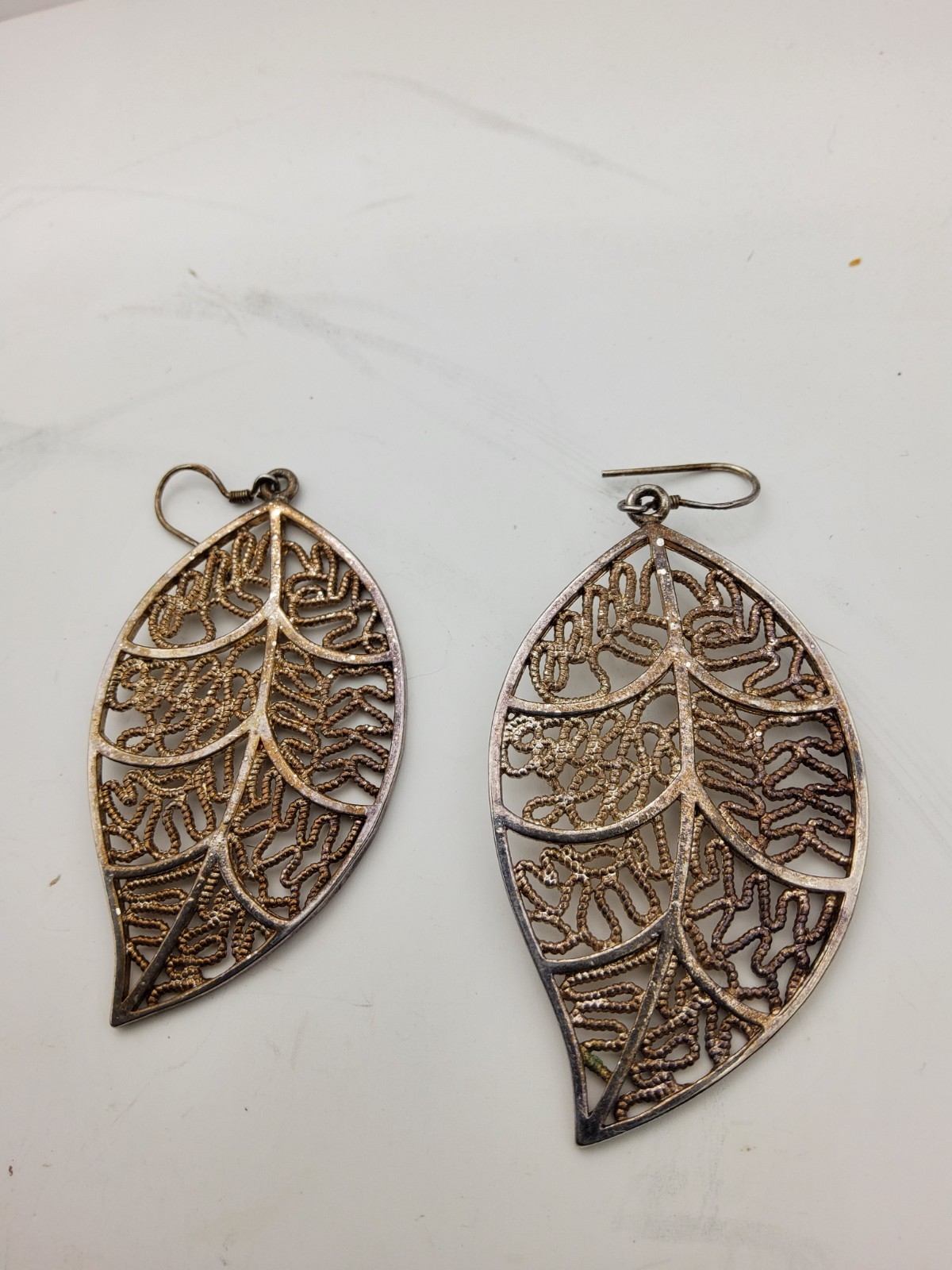 (4) Pairs of Hoop Metal, Cork Earrings