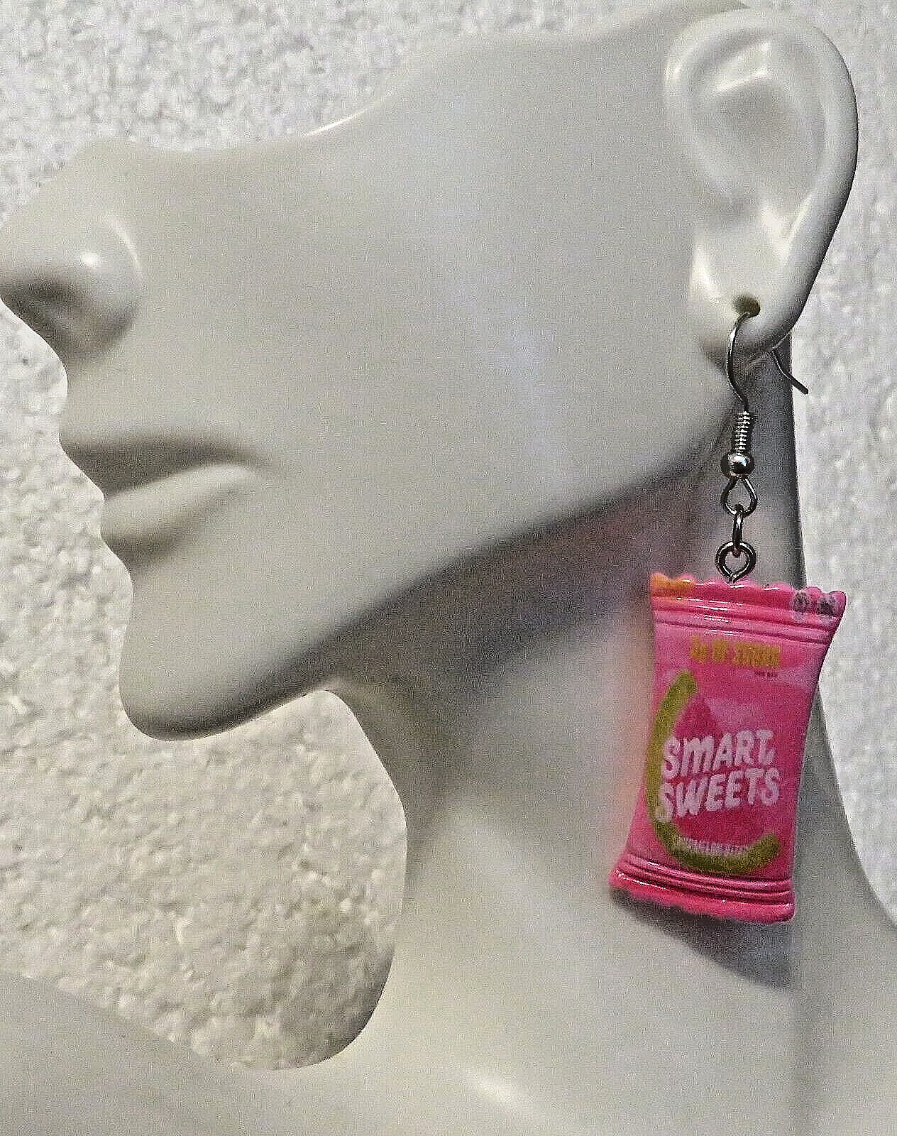 Smarty Treat 3 grams Sugar Candy Dangle 1.25″ Hook Earrings