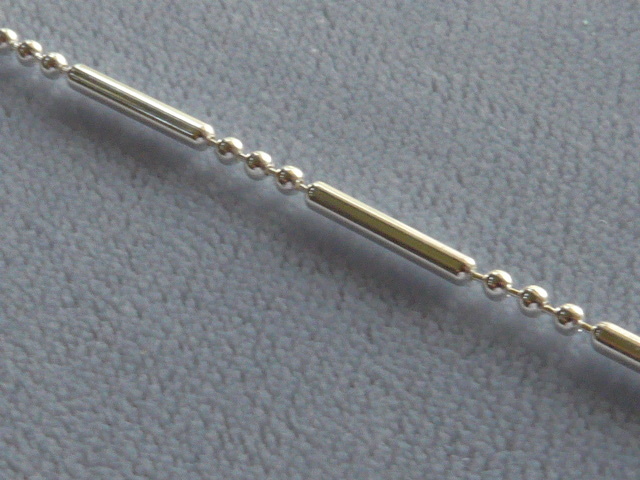 11″ ANKLE BRACELET ITALIAN STERLING SILVER BAR + 3 BEAD STYLE ITALY 925