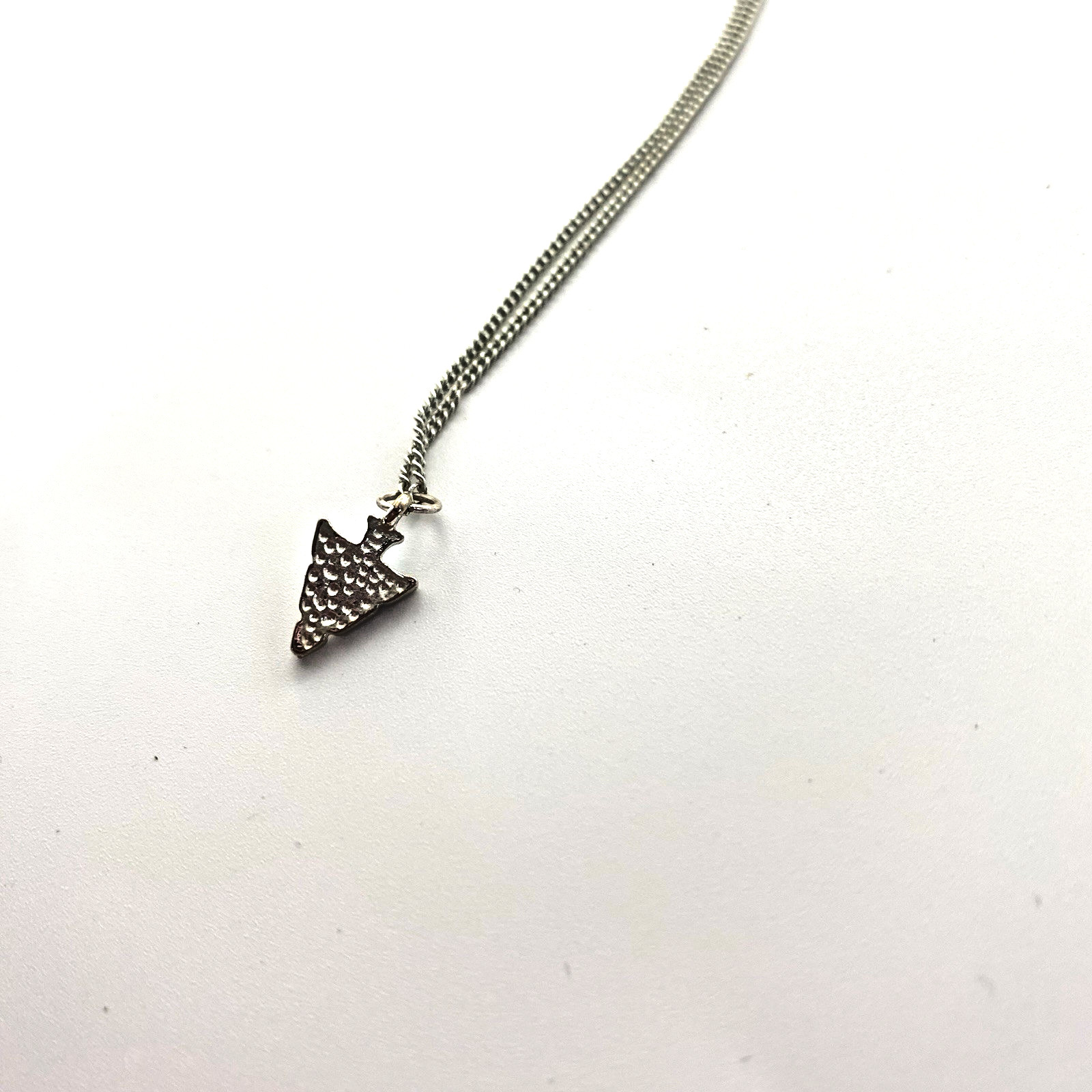 Adult Jewels Necklace Triangle Shaped Turquoise Pendant Silver Tone 16 Inches