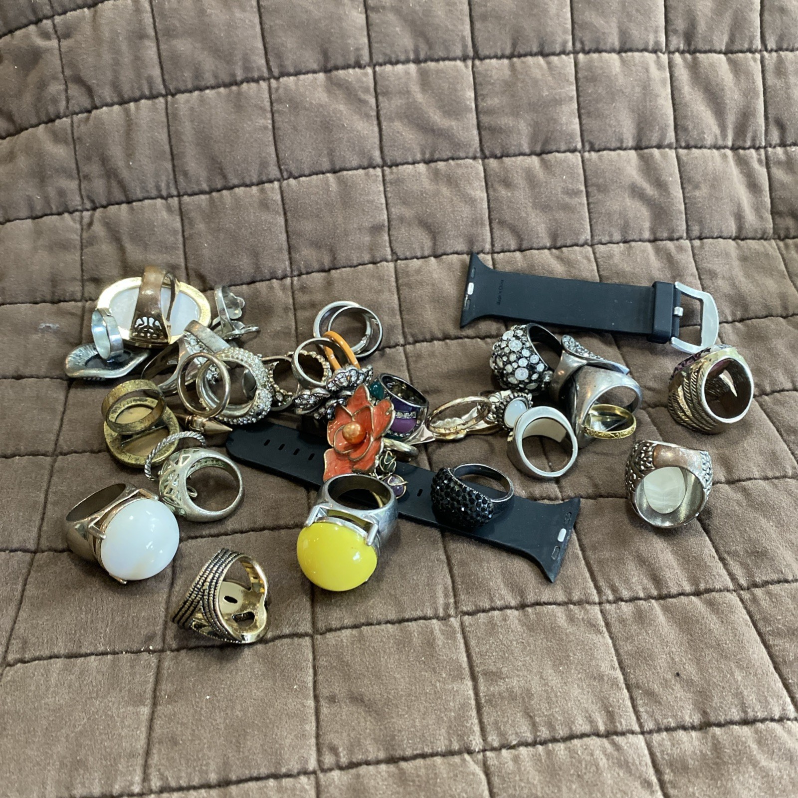 Lot Of Rings Of Different Metals Various Stones Jewelry Ring