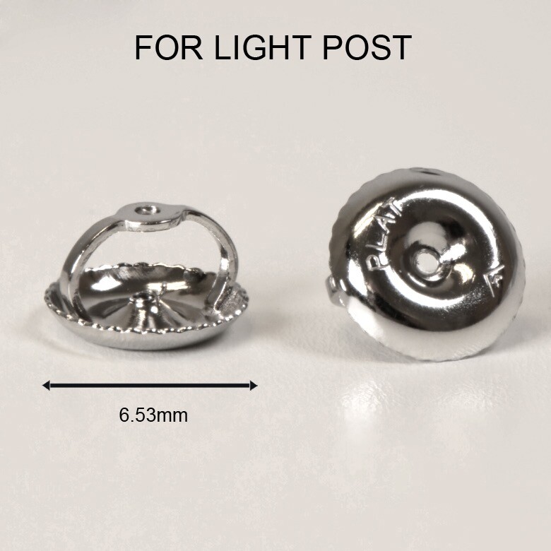 Platinum Replacement Screw Backs For Diamond Stud Earrings Solid Pair Single