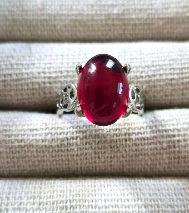 Ruby Acrylic Ring Size 5 Simulated Next Day Shipping