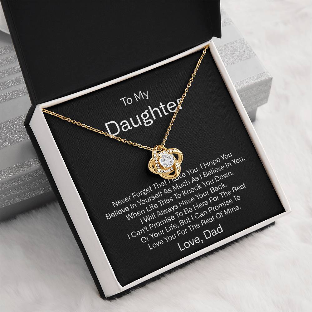 My Daughter Necklace Gift From Dad, Daughter Birthday Graduation Jewelry Gift