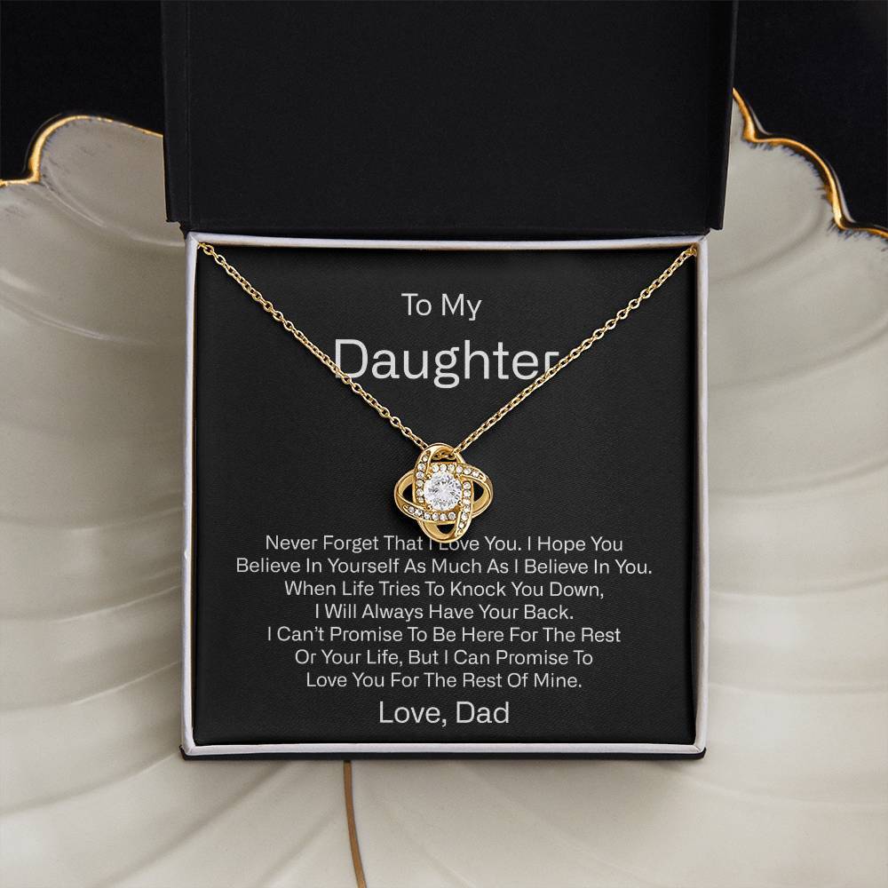 My Daughter Necklace Gift From Dad, Daughter Birthday Graduation Jewelry Gift