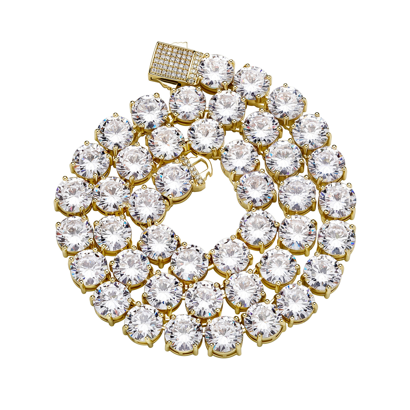 Hip Hop 10mm Tennis Chain Necklace Bracelets TopBling Cubic Zirconia Jewelry