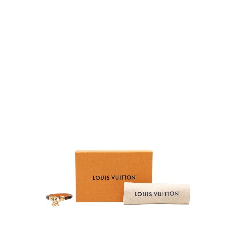 Louis Vuitton Monogram Braclet Vivienne Size: 17 M6773 Brown PVC Leather