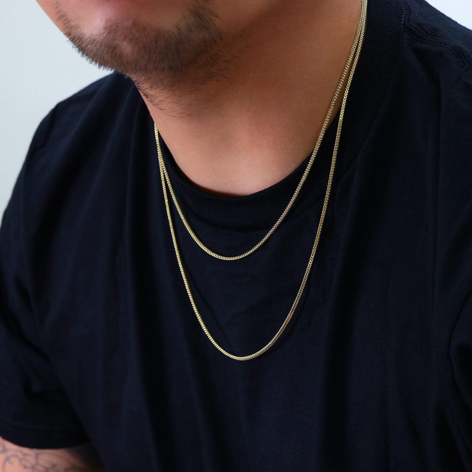 10K Yellow Gold 2mm Foxtail Wheat Box Franco Necklace Chain Mens Womens G2U