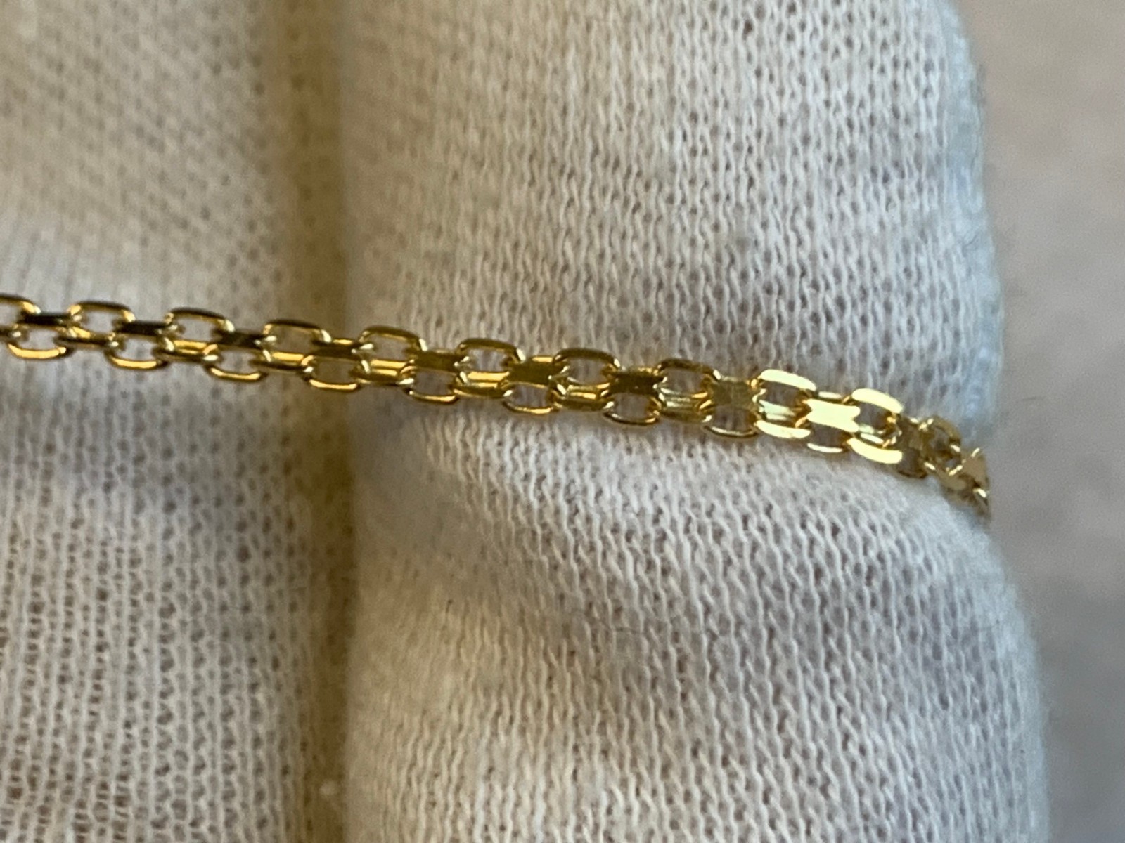 14K Yellow Gold Bracelet 1.82g Fine Jewelry 6″ Pink Kunzite Color Stone *READ*