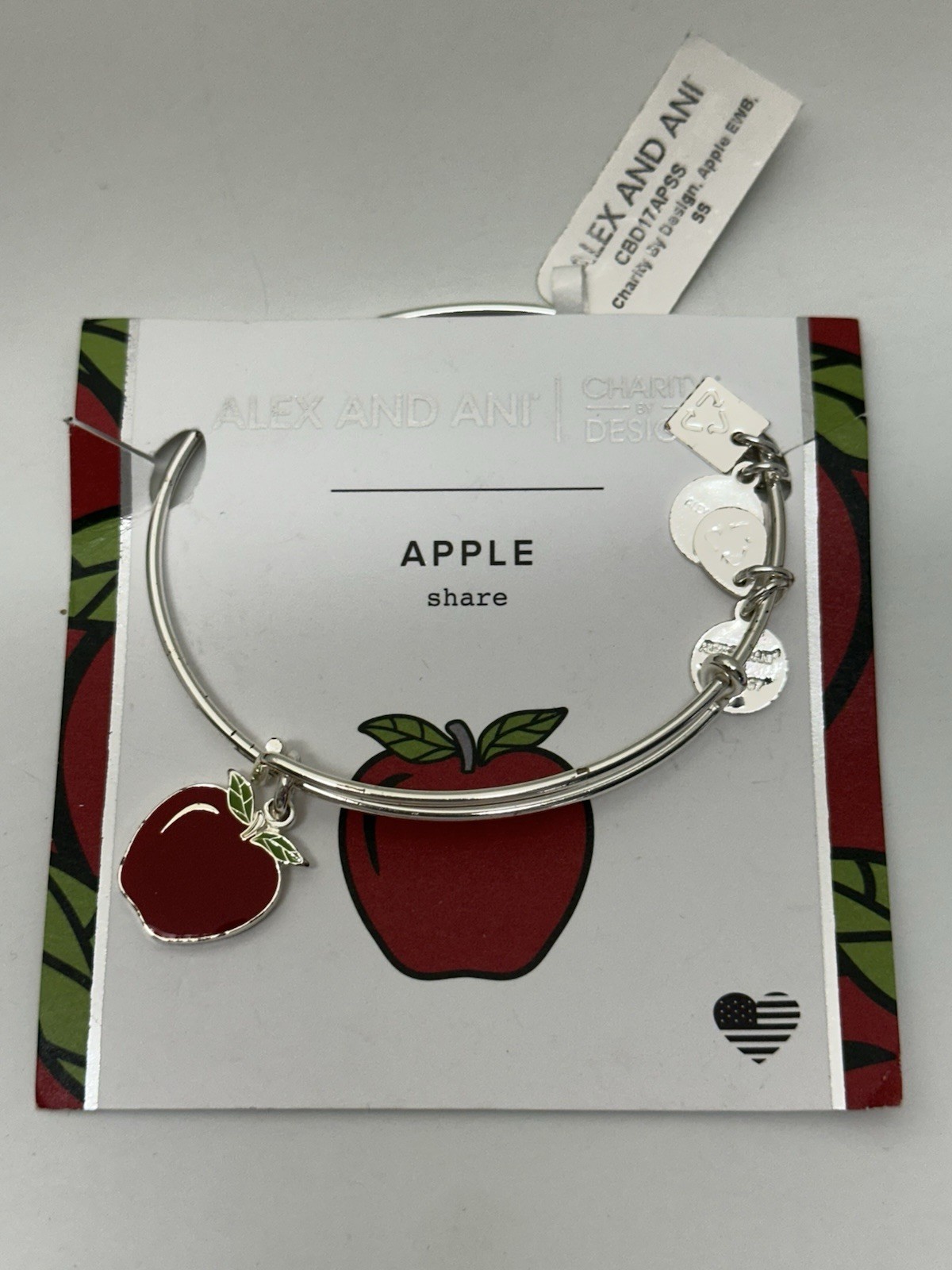 Alex and Ani ‘Charity by Design, Apple’ Share Charm Bangle