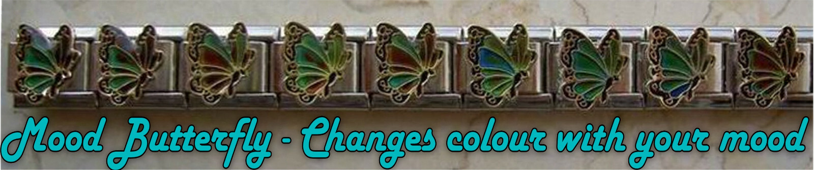 9mm Italian Charm MB2 Mood Butterfly Changes Colour Fits Classic Size Bracelet