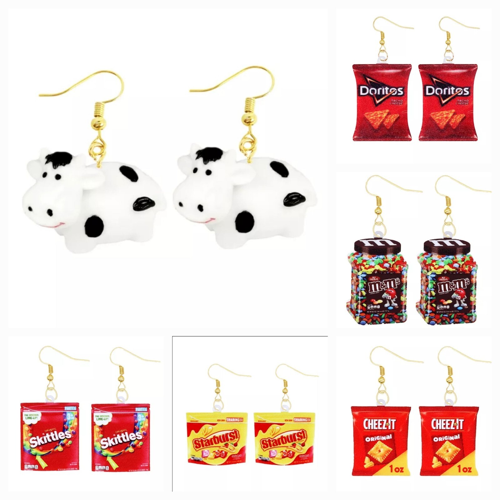 Women’s Fashion Novelty Resin Earrings Fun Jewelry RE