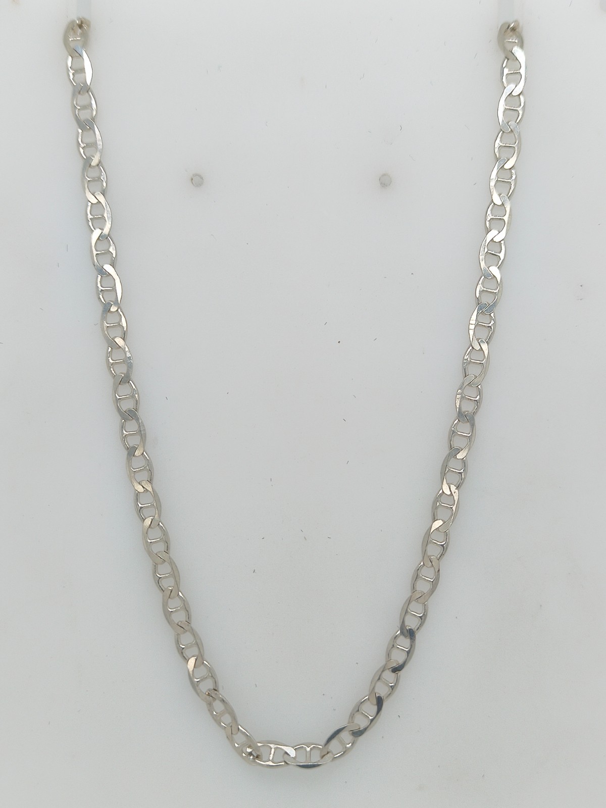 Sterling Silver 925 Mariner Link Necklace Unisex 16″