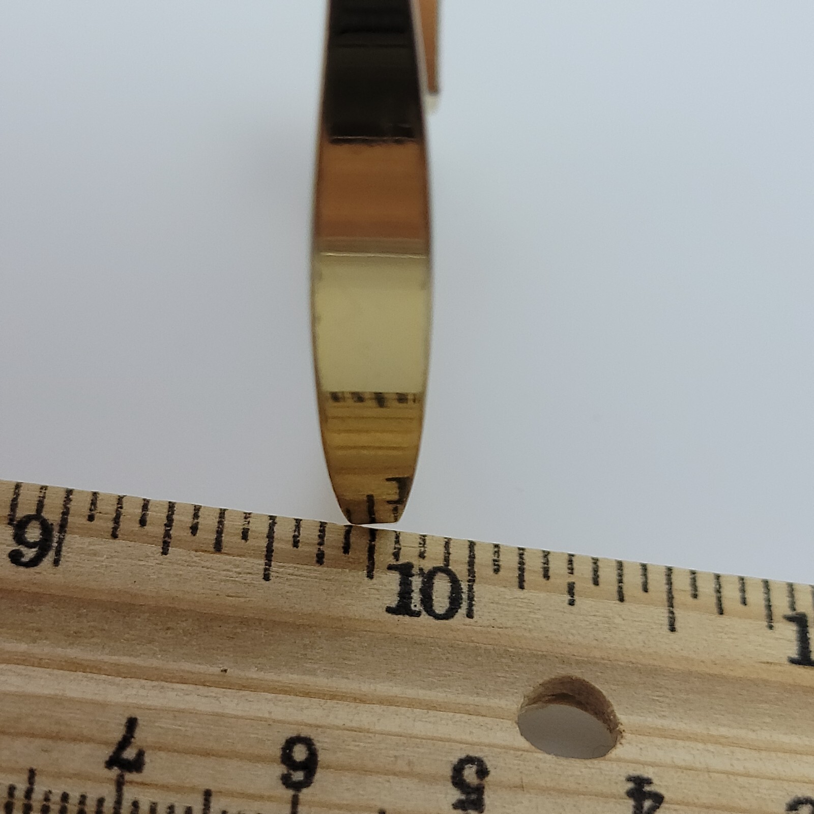 J. Crew Gold Tone Cube Charm Open Cuff Bracelet 6 Inches Size Small