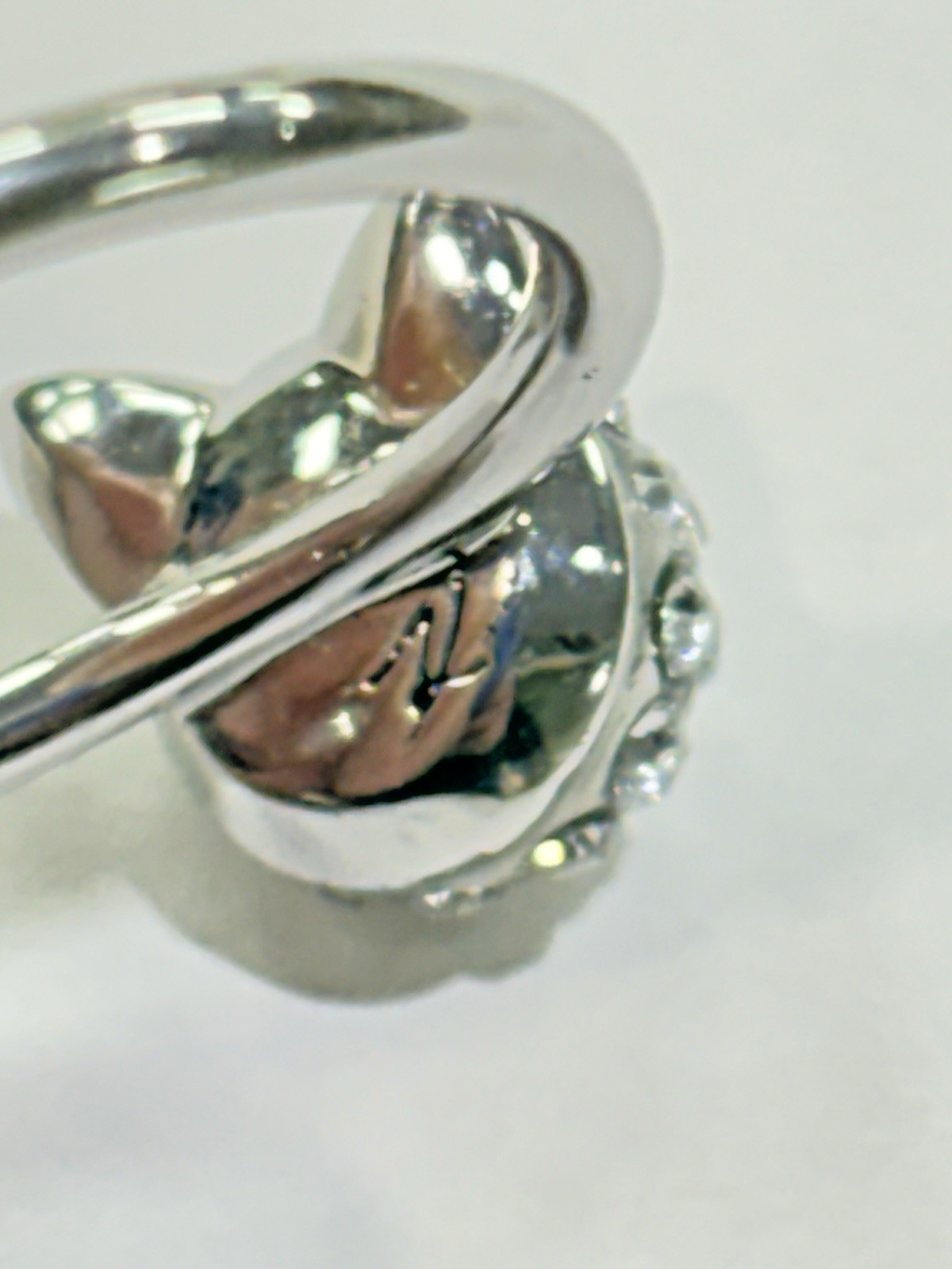 Karl Lagerfeld Swarovski Crystal Cat Head Ring size 7