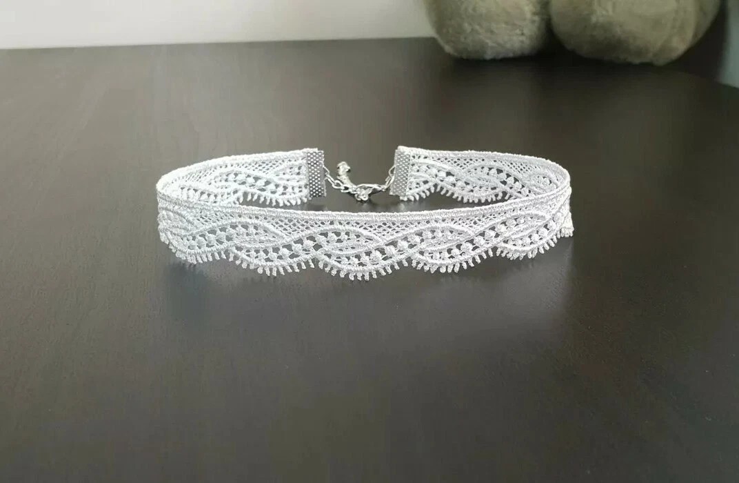 Women Ladies None Crystal,rhinestone pearls Necklace Choker Silver Wedding Party