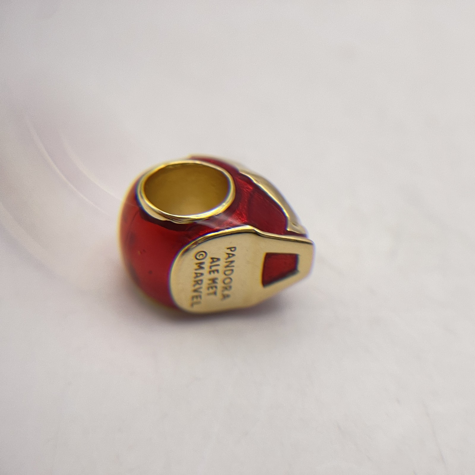 Pandora X Marvel Iron Man Helmet Glow In The Dark 14K Gold Plated Bead Charm