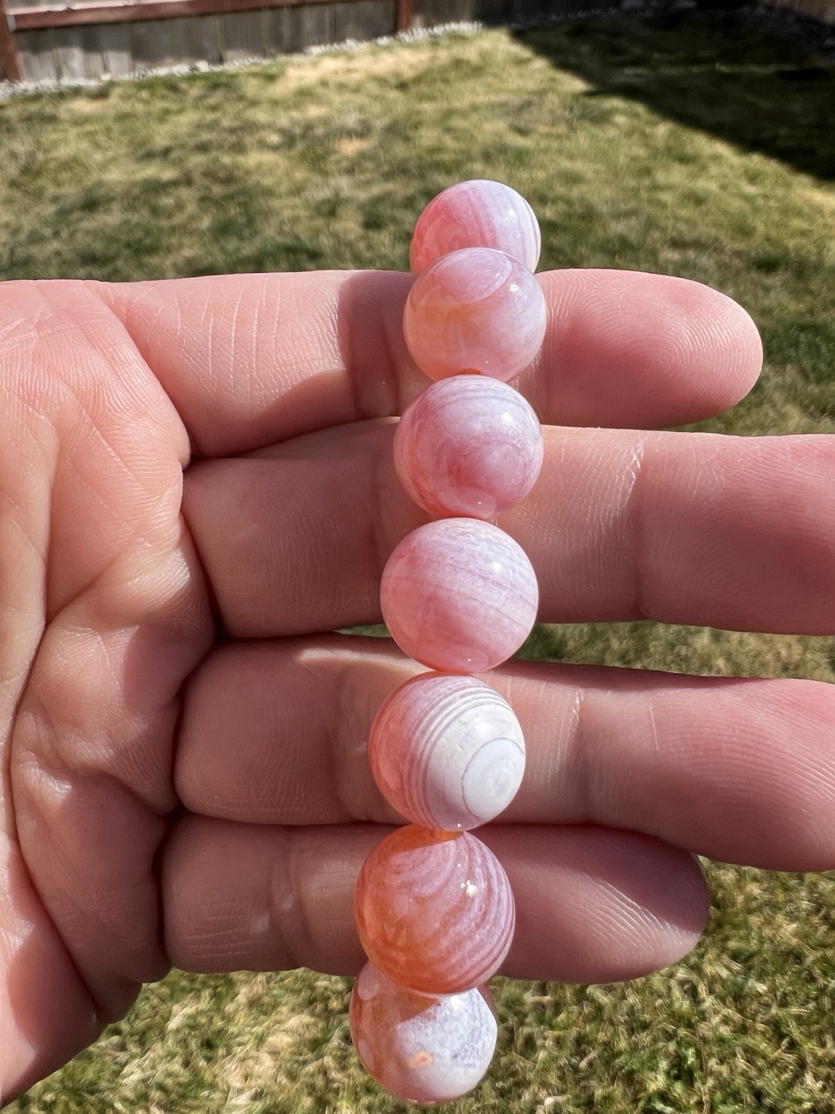 Yaochen Agate Beaded Bracelet 12 mm (changes color in water) – See video