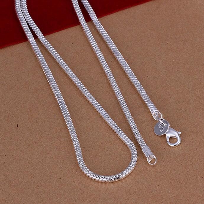 Wholesale 10pcs 2mm 925 Silver Plated Snake Chain Necklace 16″-24″,Pick Length!