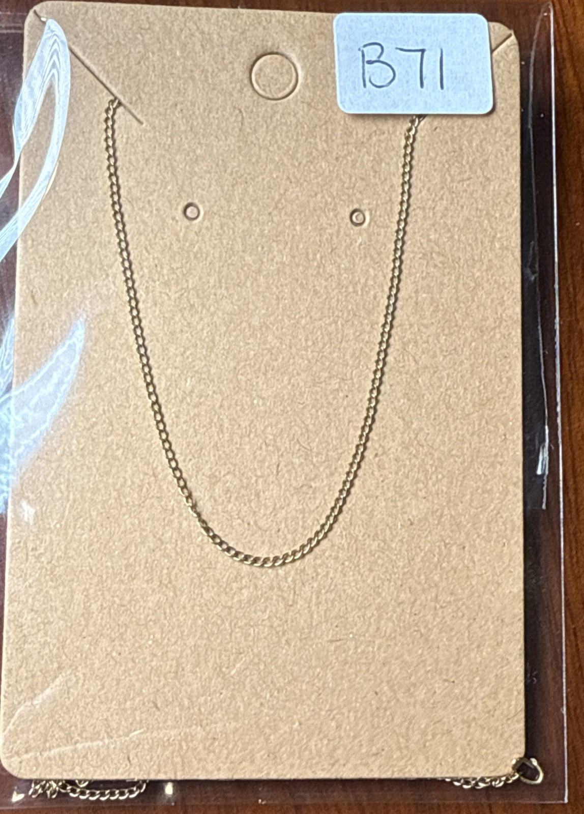 (b71) Gold Filled 13.5 Total Length Necklace 1/20 12KGF TK