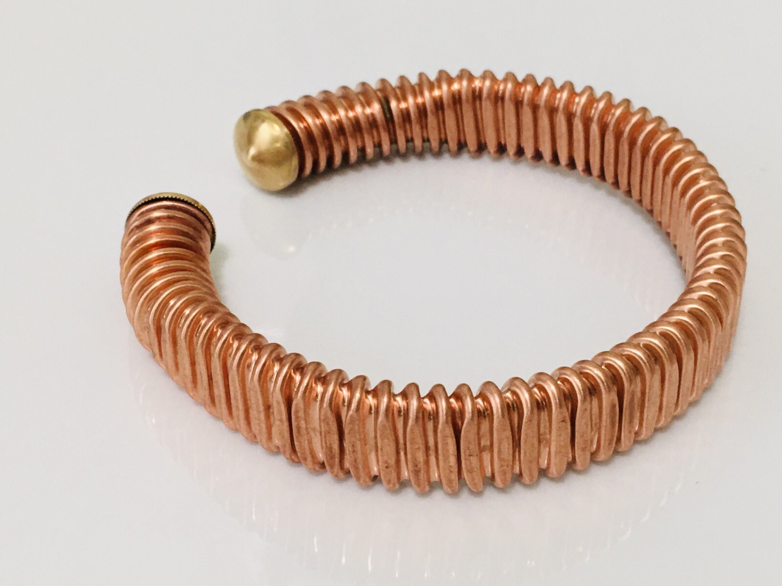 SOLID PURE COPPER THERAPY CUFF BRACELET Adjustable 30g NON MAGNETIC HANDMADE