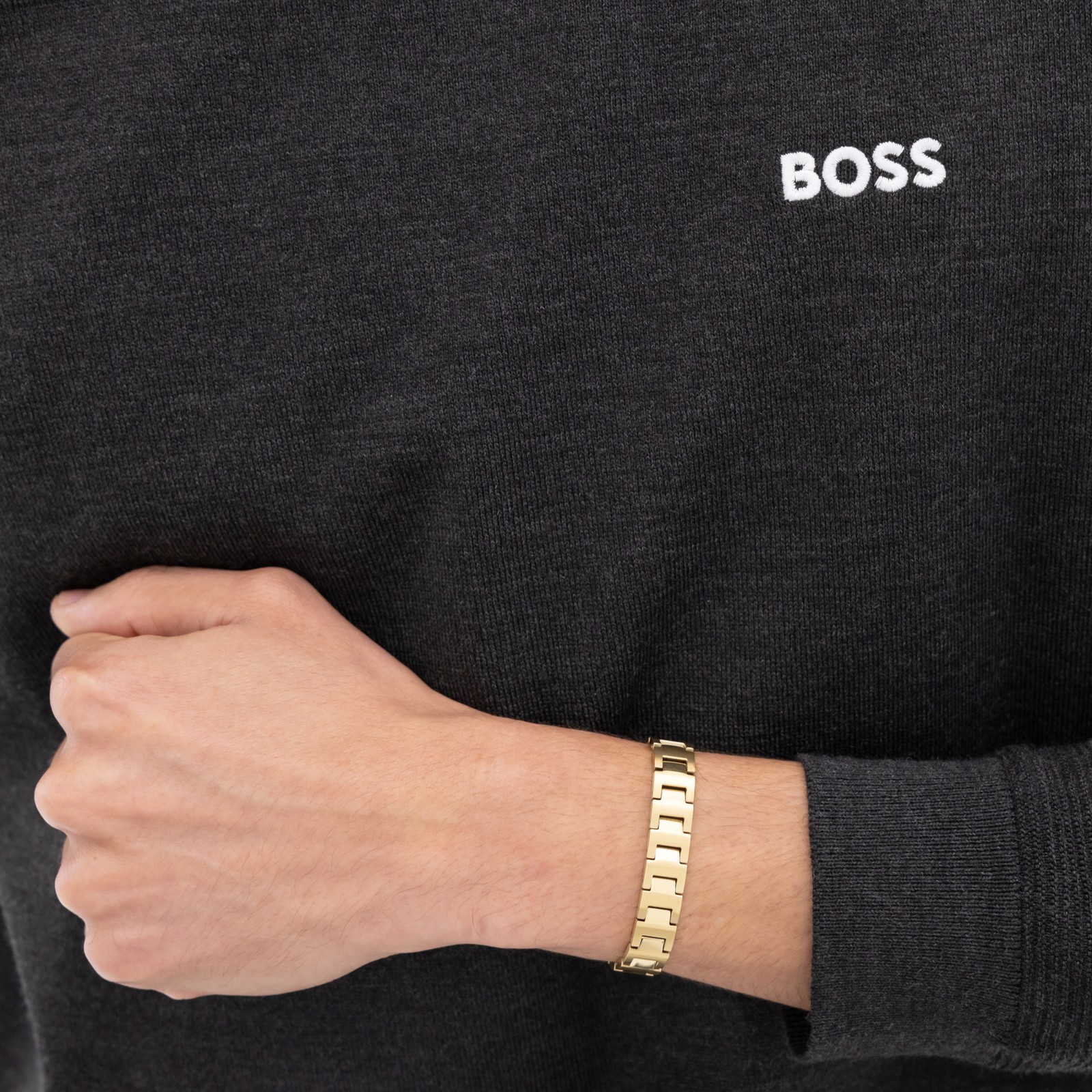 Boss Men’s Bracelet Stainless Steel 1580753 Link Bracelet Gold 20Cm