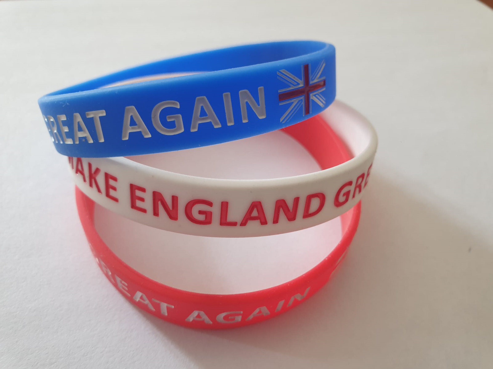 3 X Patriotic Make MIX BRITAIN AND ENGLAND Great Again Bracelet Flag