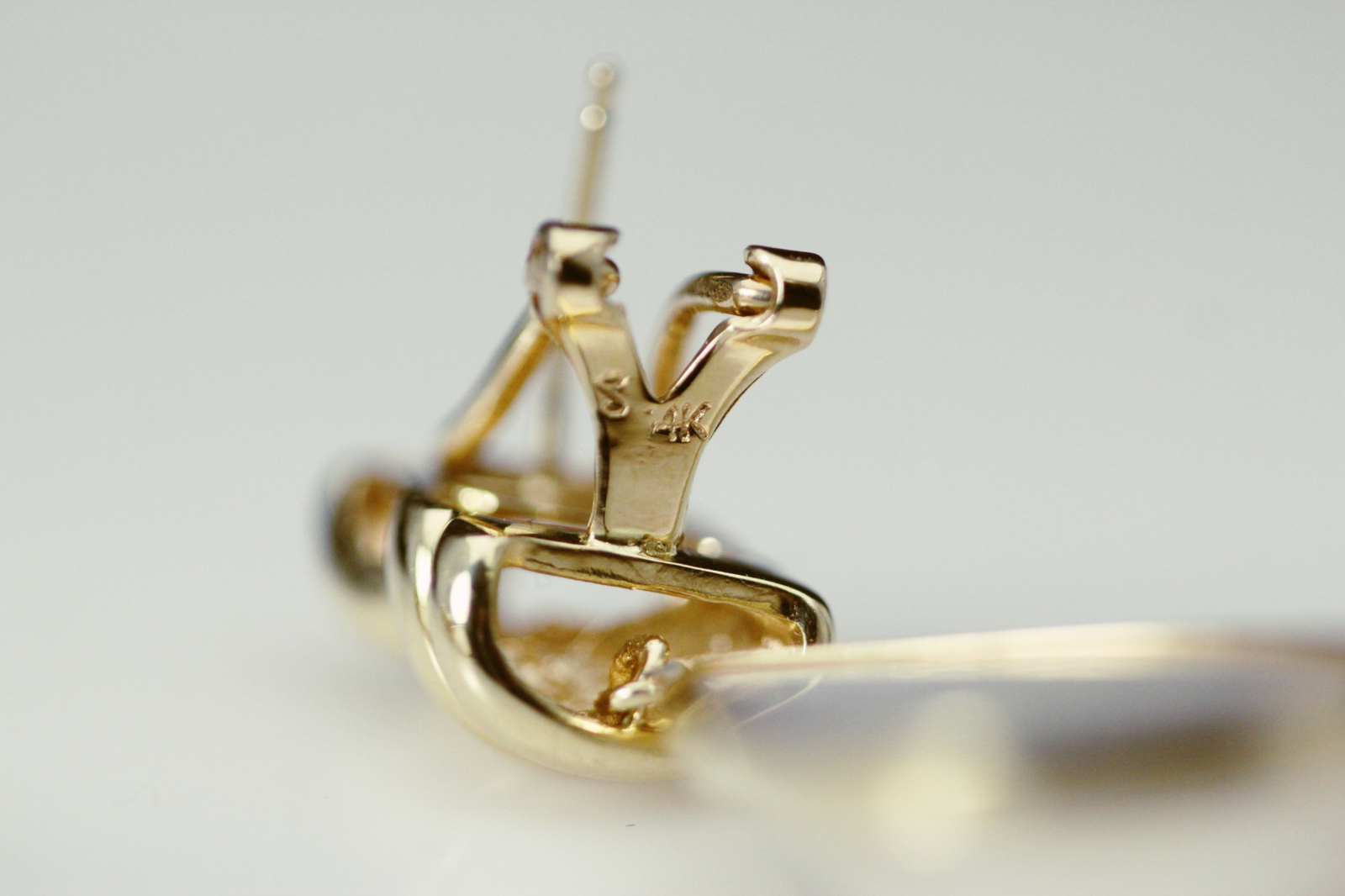 14K Yellow Gold Pearl Teardrop Dangle Earrings 13.3 grams (EAR5725)