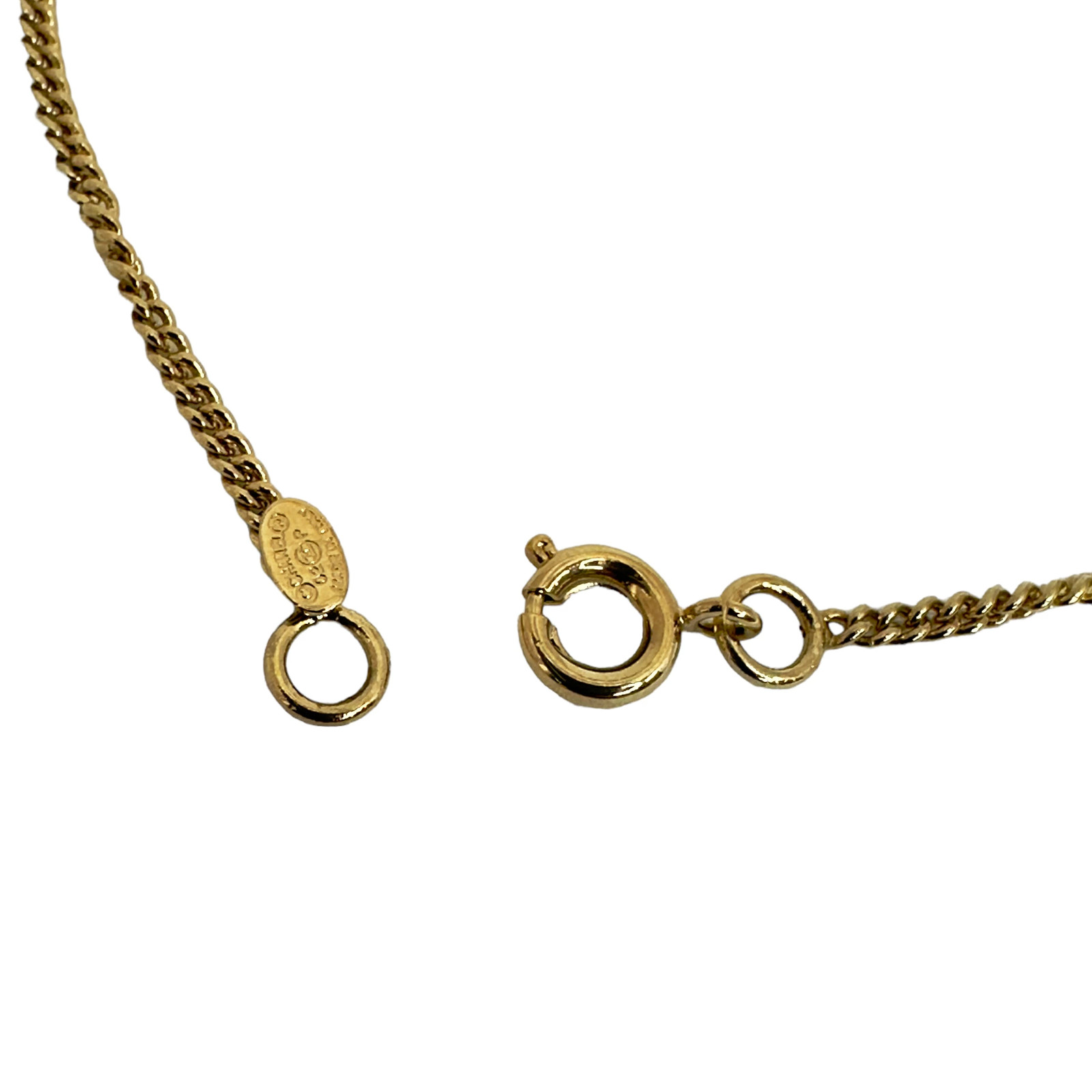 CHANEL Camellia Necklace Accessories Gold & White 2.6×2.8cm AB Rank