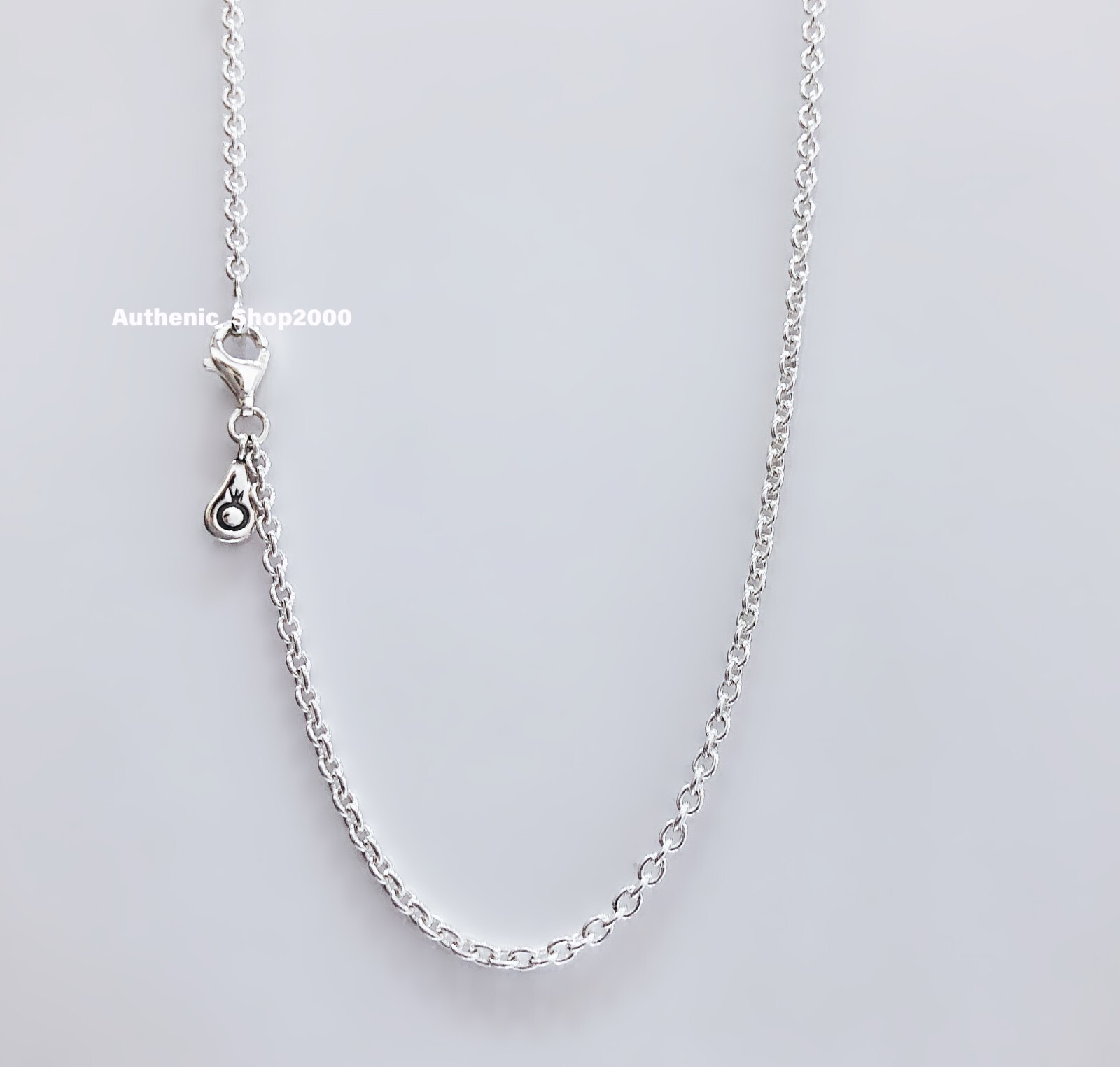 NEW 100% Authentic PANDORA 925 Silver Logo Cable Chain Necklace 590200
