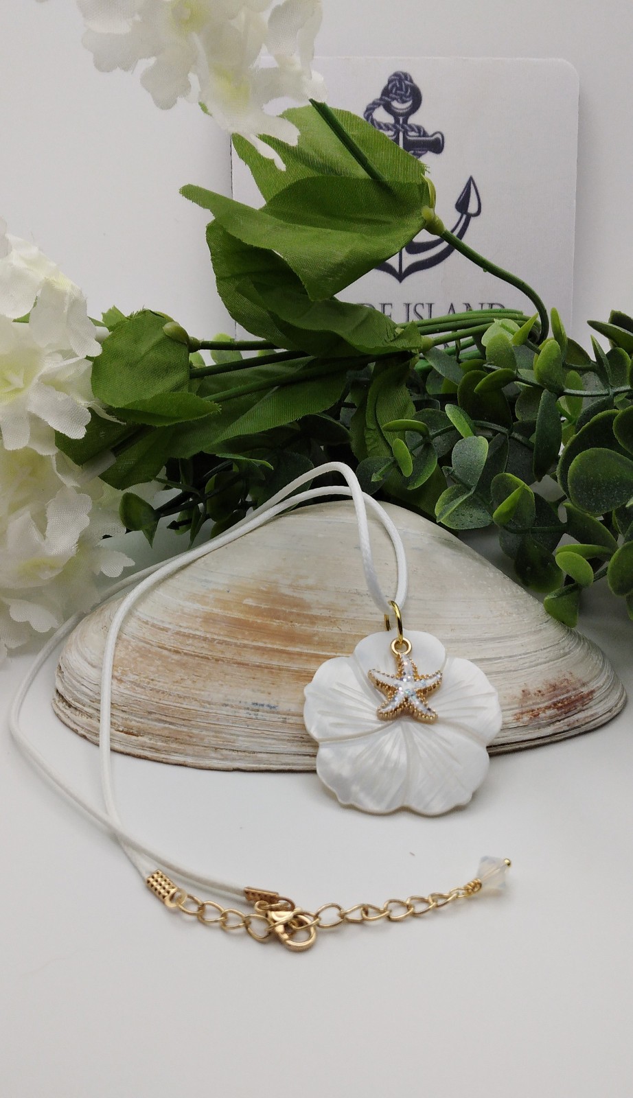 Carved Shell Ocean Necklaces RI Theme Adjustable Sea Pendant 17″ Choose Color US