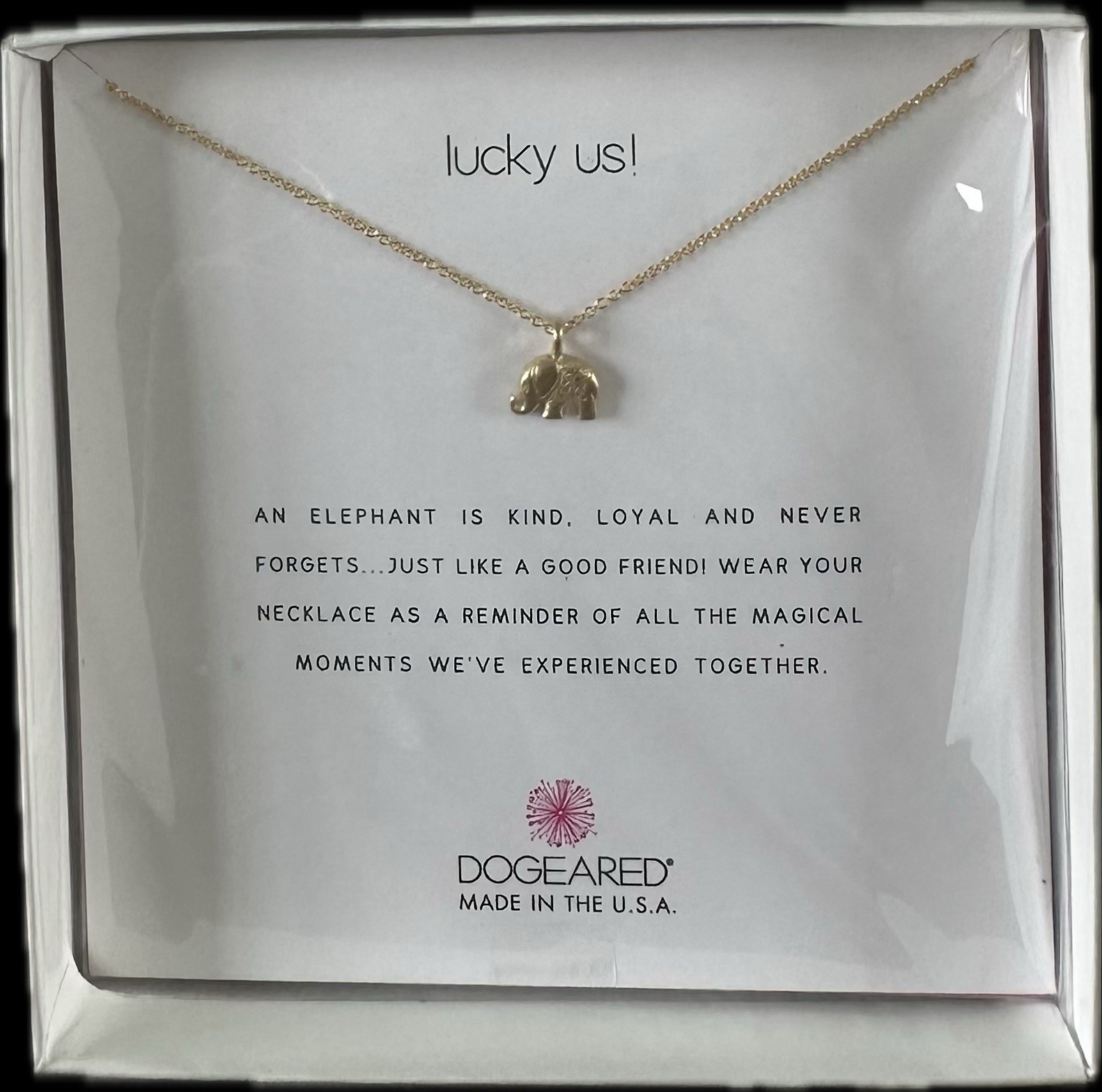 925 Silver & Gold Elephant Charm Necklace Bloomingdale’s Vintage 90’s DOGEARED