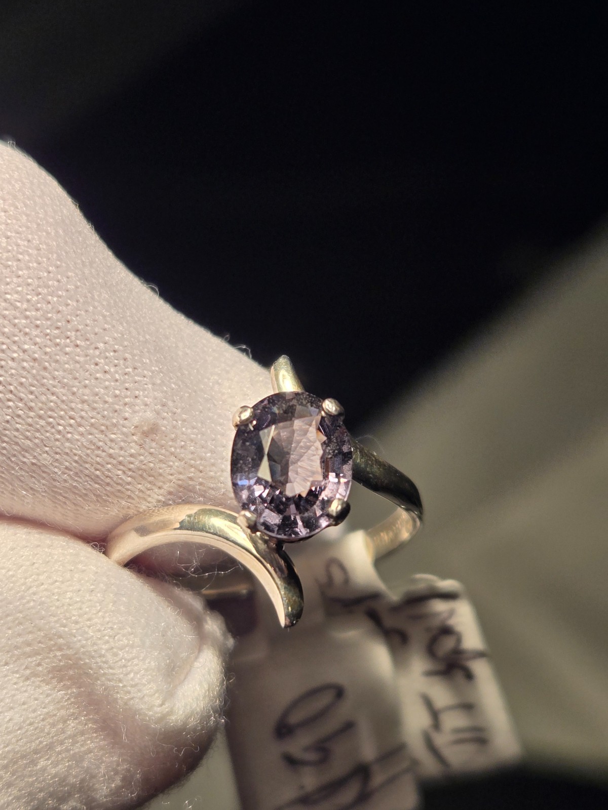 1.41CT NATURAL TITANIUM SPINEL RING!!! RICH PURPLE BLUE/COLOR SATURATION/LUSTER!