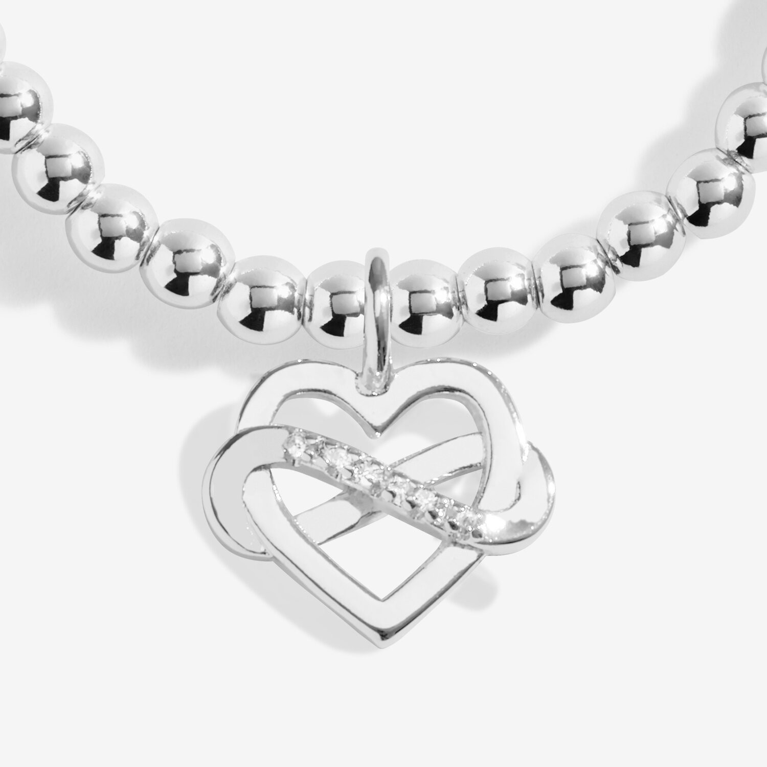 Joma Jewellery Silver Plated Beaded Bracelet A Little KARMA + Gift Bag 171