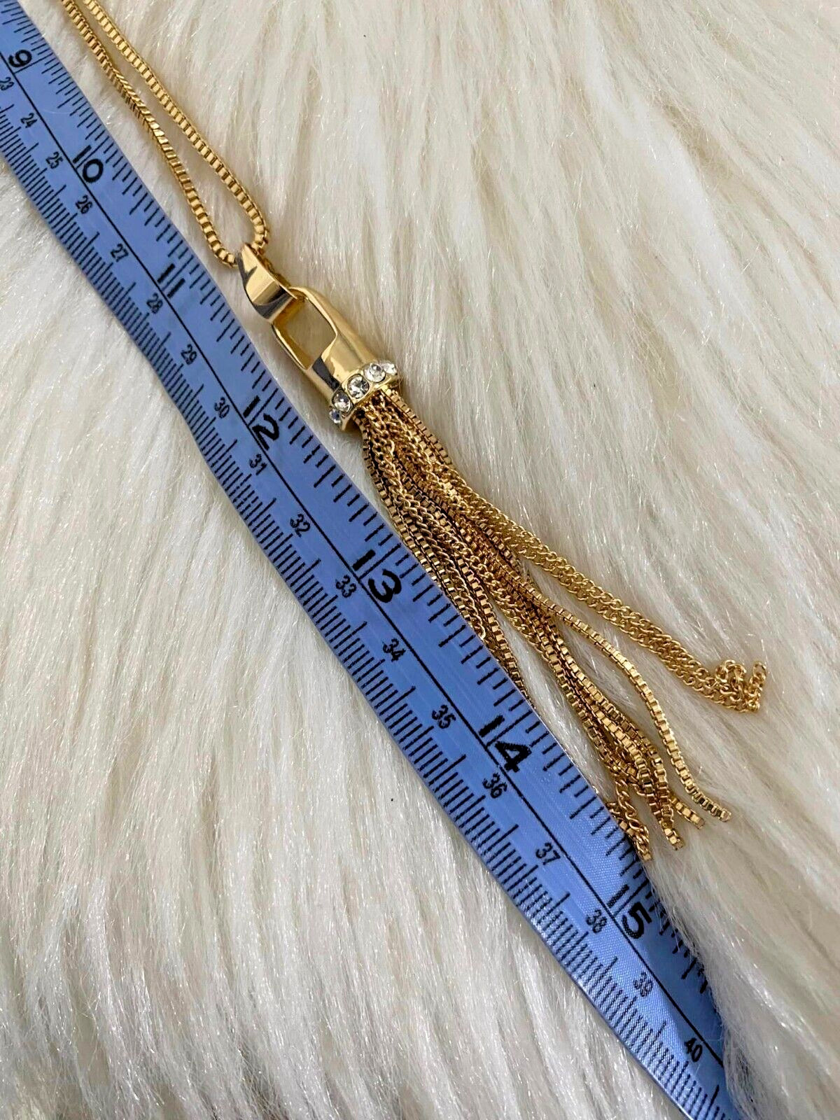 Vince Camuto Women’s Goldtone Long Pendant Long Tassel Chain Necklace-NWT