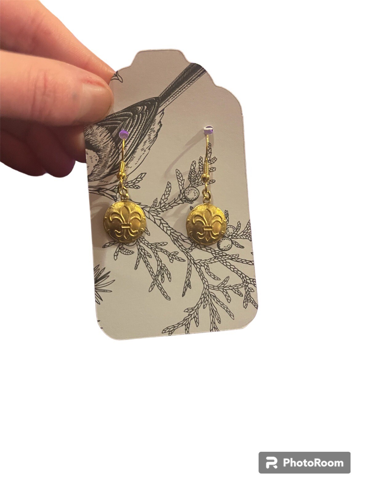 fleur de lis mardi gras earrings