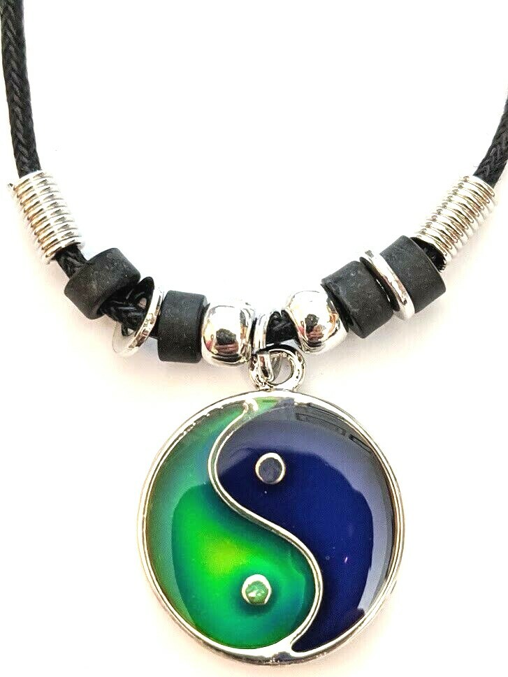 NEW Color Change Ying Yang Mood Yin Pendant Necklace