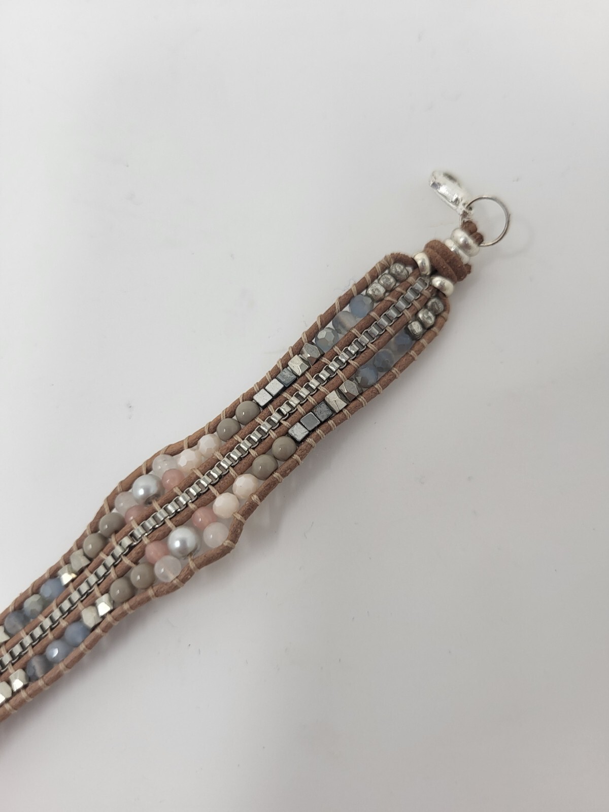 Lucky Branded Beaded Statement Choker Necklace New Semi Precious Accents
