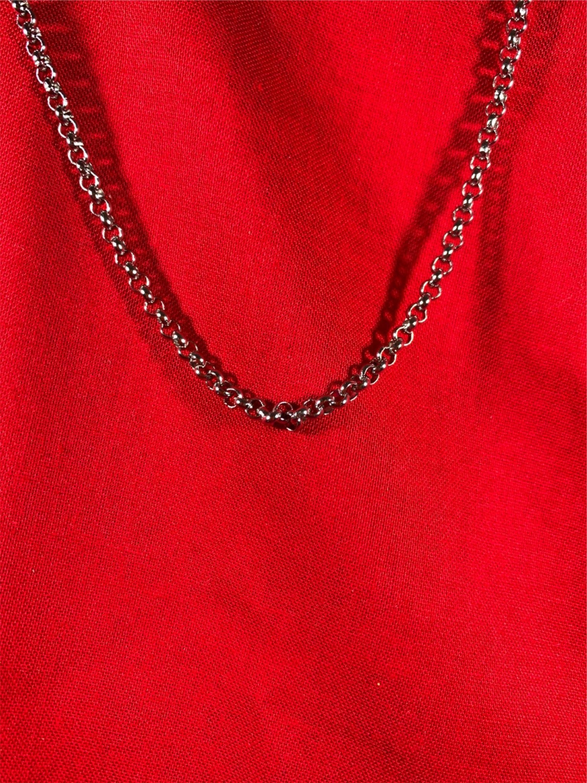 30 INCH GOLD, SILVER,BLACK PLATED 3MM ROLO LINK STAINLESS STEEL CHAIN-USA SELLER