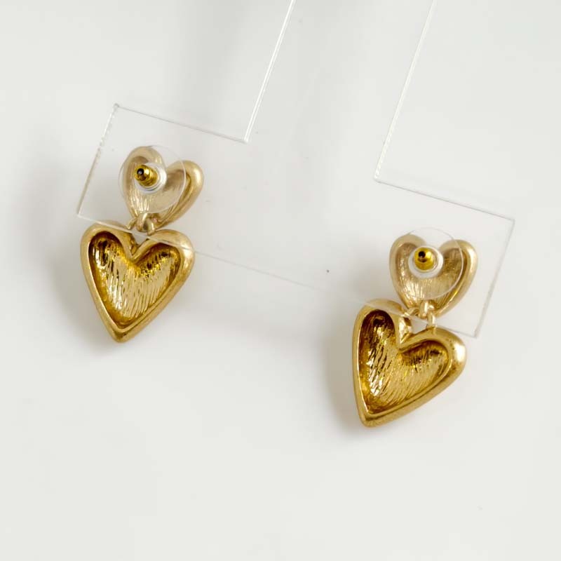 New 36mm Zara Heart Drop Statement Earrings Retro Women Party Vacation Jewelry